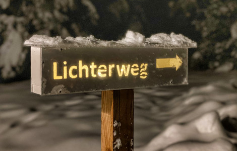Lichterweg ZBB Schild