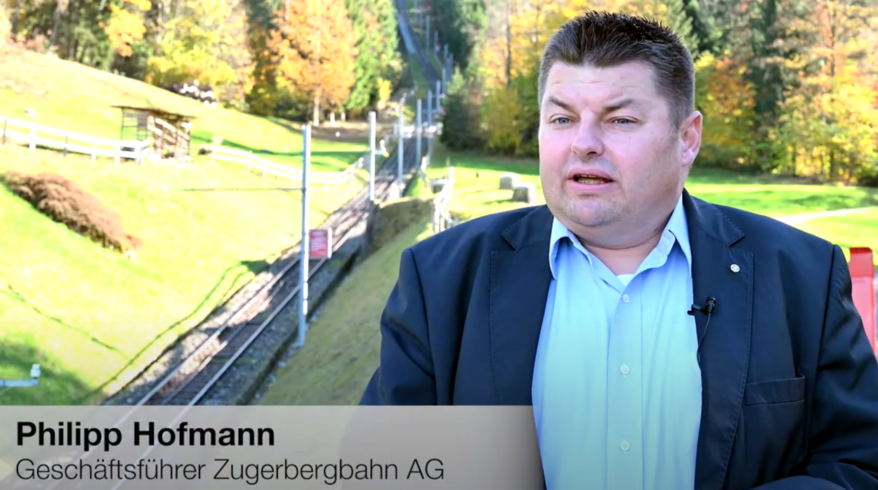 Bild von Philipp Hofmann aus einem Zugerbergbahn Video